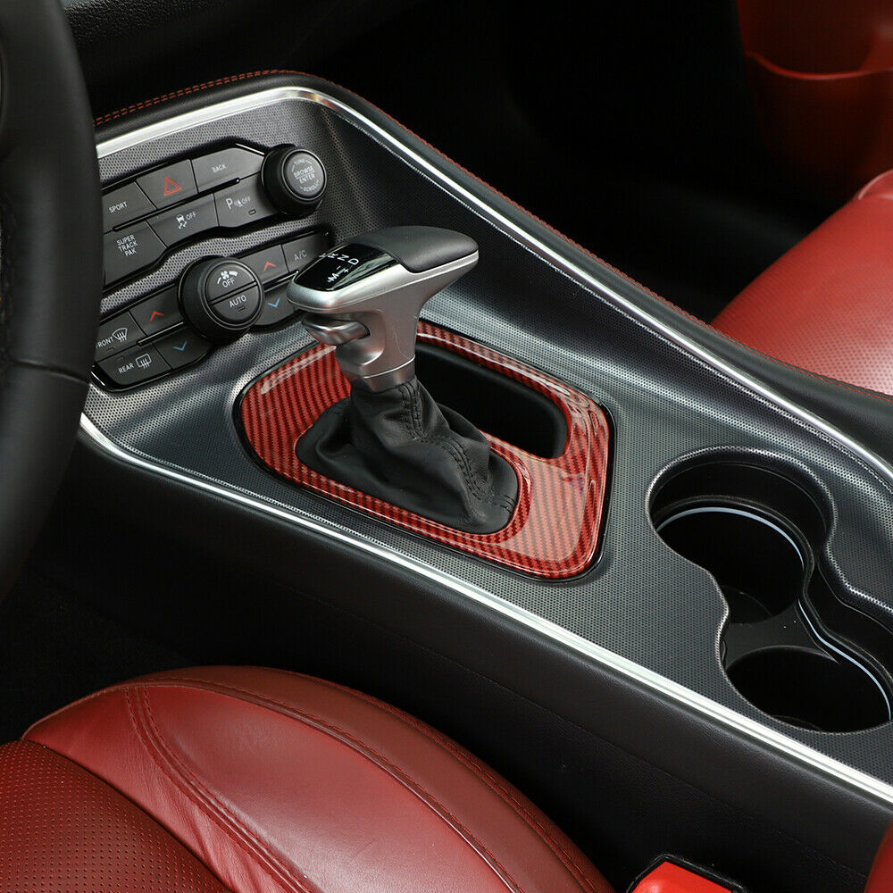 Red Carbon Fiber Gear Shifter Trim