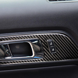 Carbon Fiber Door Handle Trim Mustang 2015-2023