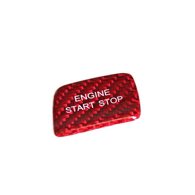 Red Carbon Fiber Push Start Trim