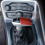 Red Carbon Fiber Gear Shift Knob Cover Trim