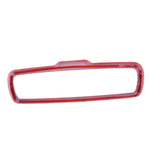 Red Carbon Fiber Rear View Mirror Trim